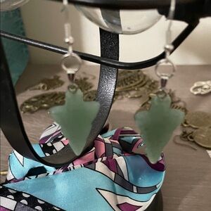 Artisan Mint Green Arrowhead Earrings